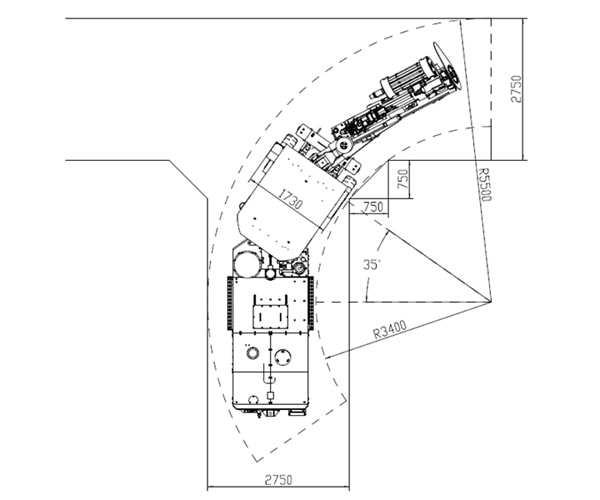 Jumbo hidráulico para perforación, HT72